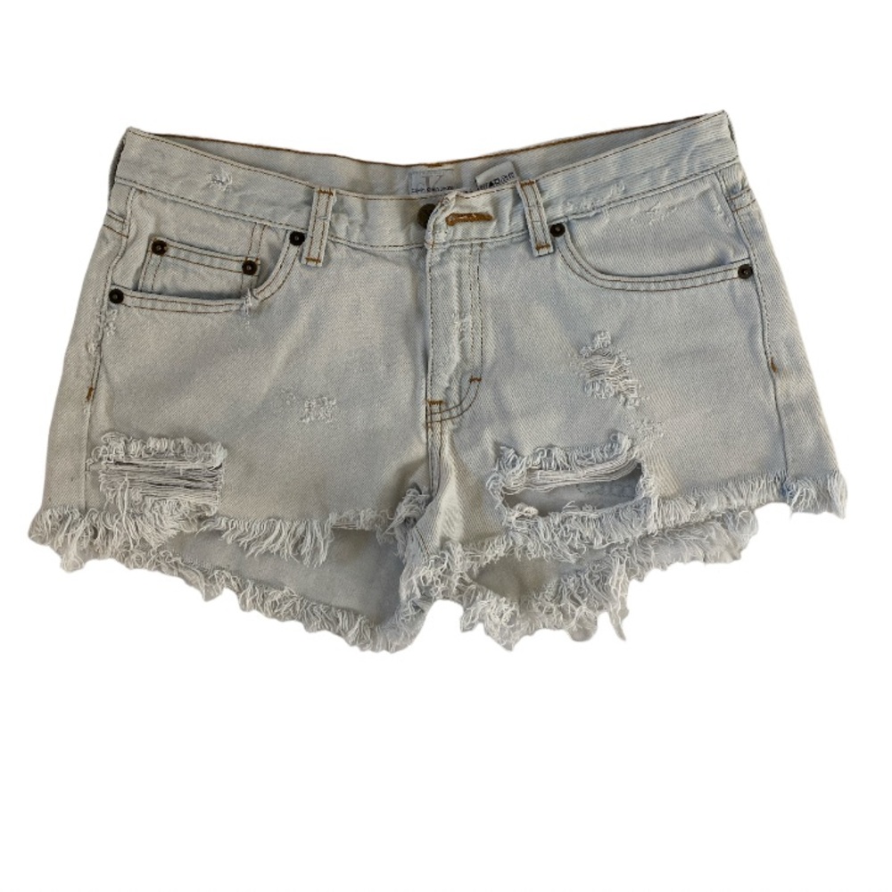Calvin Klein Vintage Distressed Jean Shorts